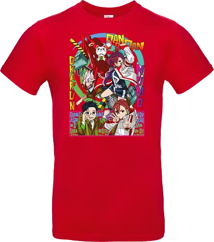 Momo & Okarun - anime art, dandadan, momo ayase, okarun, anime duo, supernatural romance, yokai anime, manga anime, japanese anime - Standard T-Shirt