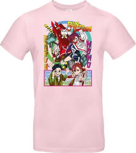 Momo & Okarun - anime art, dandadan, momo ayase, okarun, anime duo, supernatural romance, yokai anime, manga anime, japanese anime - Standard T-Shirt