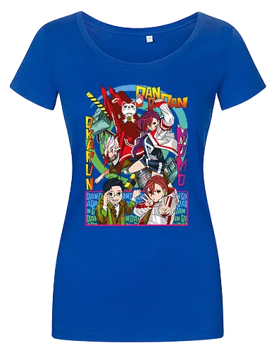 Momo & Okarun - anime art, dandadan, momo ayase, okarun, anime duo, supernatural romance, yokai anime, manga anime, japanese anime - Women T-Shirt