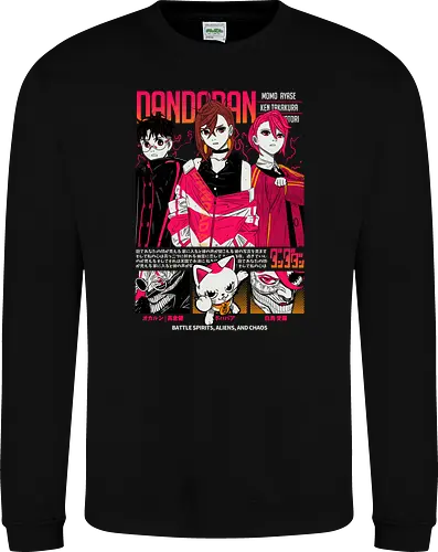 Dandadan - dandadan, paranormal anime, alien invasion, yokai battle, sci fi horror, action comedy manga, supernatural duo, japanese manga series, anime illustration - Sweatshirt