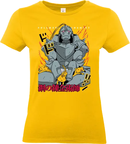 Alph Metal - alphonse elric, alphonse armor, soul bound armor, anime character, alchemist, fantasy anime, manga series, japanese anime, anime art - Standard T-Shirt (Women)