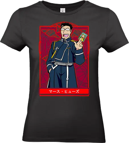 Maes Hughes Full Metal - fullmetal alchemist, maes hughes, amestris military, anime character, emotional anime moment, brotherhood anime, manga anime, japanese anime, anime art - Standard T-Shirt (Women)