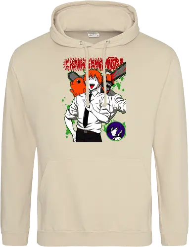Denji & Reze Chainsawman - Chainsaw, denji and reze, anime duo, dark romance anime, action manga, devil hunters, japanese anime, anime illustration, otaku style - Standard Hoodie
