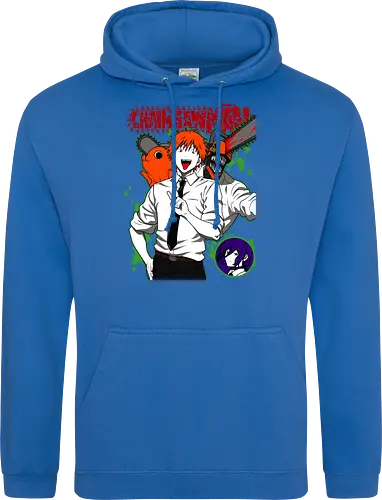 Denji & Reze Chainsawman - Chainsaw, denji and reze, anime duo, dark romance anime, action manga, devil hunters, japanese anime, anime illustration, otaku style - Standard Hoodie