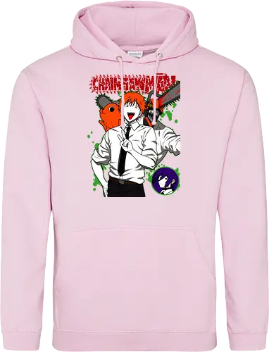 Denji & Reze Chainsawman - Chainsaw, denji and reze, anime duo, dark romance anime, action manga, devil hunters, japanese anime, anime illustration, otaku style - Standard Hoodie