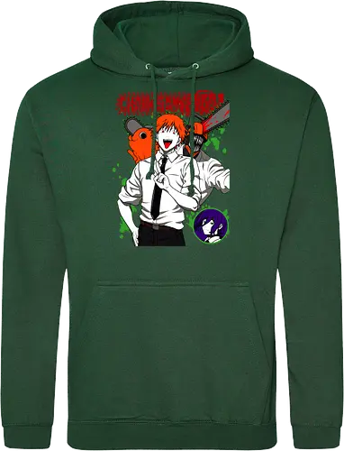 Denji & Reze Chainsawman - Chainsaw, denji and reze, anime duo, dark romance anime, action manga, devil hunters, japanese anime, anime illustration, otaku style - Standard Hoodie