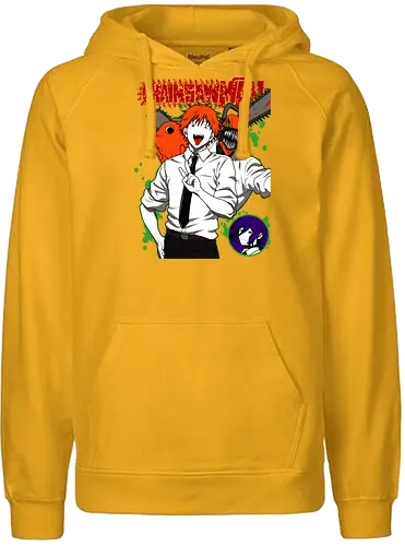 Denji & Reze Chainsawman - Chainsaw, denji and reze, anime duo, dark romance anime, action manga, devil hunters, japanese anime, anime illustration, otaku style - Fairtrade Hoodie