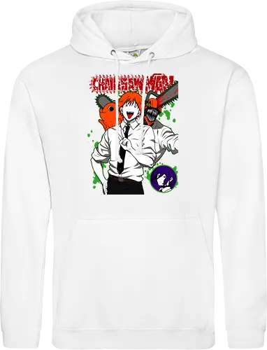 Denji & Reze Chainsawman - Chainsaw, denji and reze, anime duo, dark romance anime, action manga, devil hunters, japanese anime, anime illustration, otaku style - Standard Hoodie