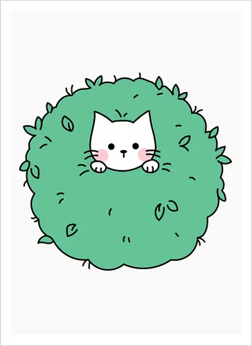 Gatito Lindo en un Arbusto