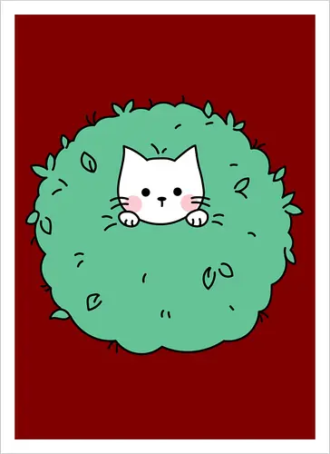 Gatito Lindo en un Arbusto