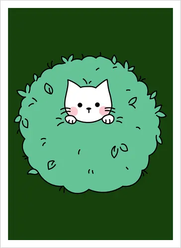 Gatito Lindo en un Arbusto