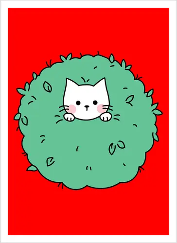 Gatito Lindo en un Arbusto