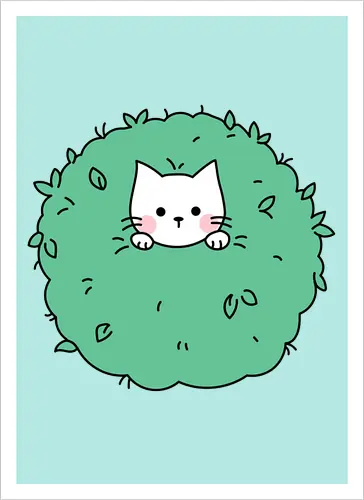 Gatito Lindo en un Arbusto