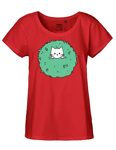 Gatito Lindo en un Arbusto - Gato, Animales, Gatito, Adorable, Gato Negro, Arbusto, Divertido, Gatos, Gatos Adorables, Mascotas - Fairtrade Girl Shirt