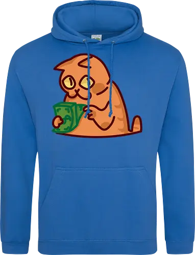 Gato contando dinero