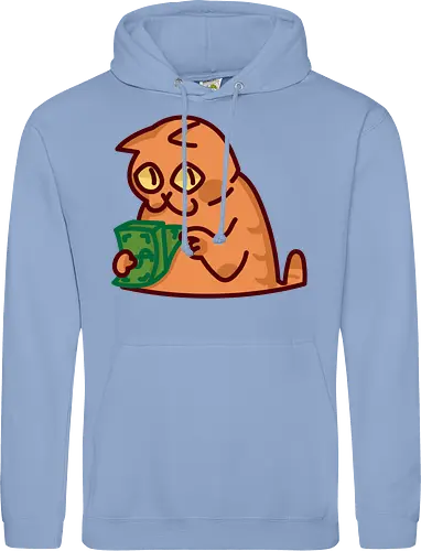 Gato contando dinero