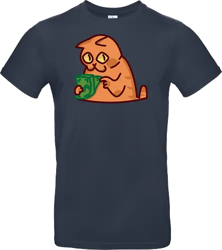 Gato contando dinero