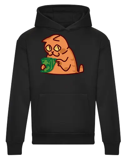 Gato contando dinero