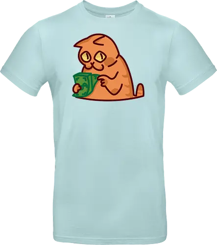 Gato contando dinero