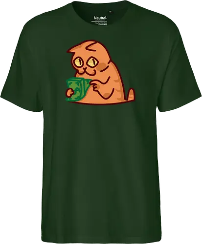 Gato contando dinero