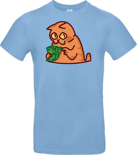 Gato contando dinero