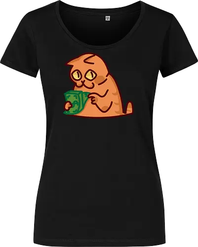 Gato contando dinero