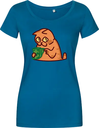 Gato contando dinero