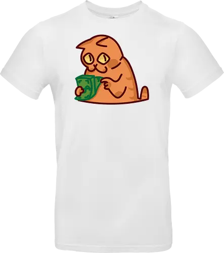 Gato contando dinero