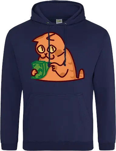 Gato contando dinero