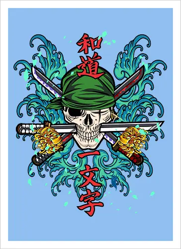 roronoa zoro skull tattoo