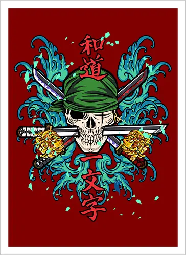 roronoa zoro skull tattoo