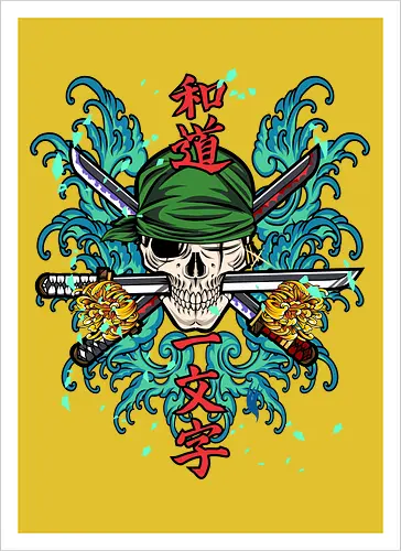 roronoa zoro skull tattoo