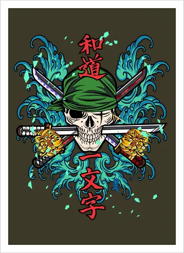 roronoa zoro skull tattoo