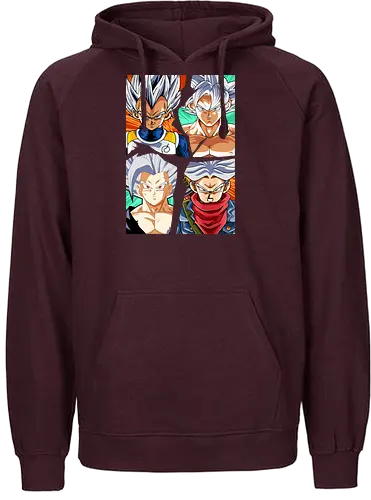 the four saiyan god - songoku, anime, manga, songohan, vegeta, trunks, supersaiyan, saiyan, ultrainstinct, Dragon - Fairtrade Hoodie