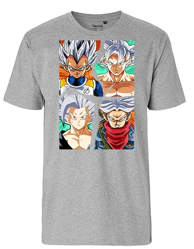 the four saiyan god - songoku, anime, manga, songohan, vegeta, trunks, supersaiyan, saiyan, ultrainstinct, Dragon - Fairtrade T-Shirt