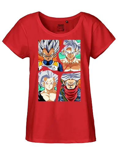 the four saiyan god - songoku, anime, manga, songohan, vegeta, trunks, supersaiyan, saiyan, ultrainstinct, Dragon - Fairtrade Girl Shirt