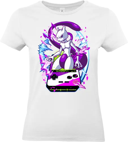 lucky gacha mewtwo - anime, manga, Pocket, mew, legend, cute, funny, game, videogame, retro, vintage, monster - Standard T-Shirt (Women)