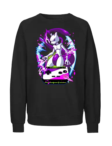 lucky gacha mewtwo - anime, manga, Pocket, mew, legend, cute, funny, game, videogame, retro, vintage, monster - Fairtrade Sweatshirt