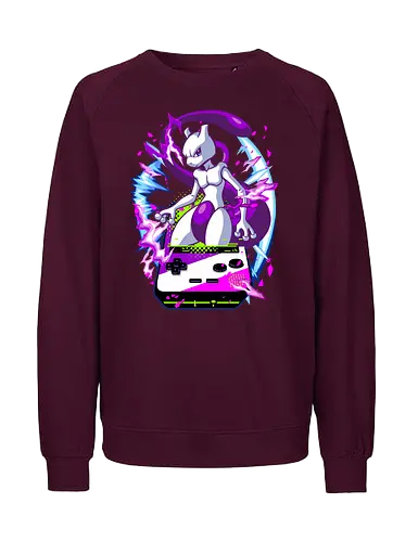lucky gacha mewtwo - anime, manga, Pocket, mew, legend, cute, funny, game, videogame, retro, vintage, monster - Fairtrade Sweatshirt