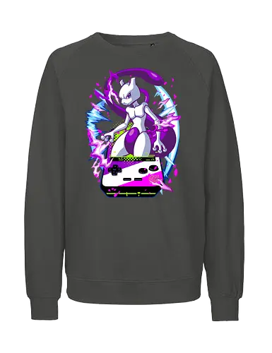 lucky gacha mewtwo - anime, manga, Pocket, mew, legend, cute, funny, game, videogame, retro, vintage, monster - Fairtrade Sweatshirt