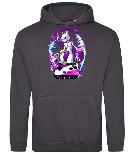 lucky gacha mewtwo - anime, manga, Pocket, mew, legend, cute, funny, game, videogame, retro, vintage, monster - Standard Hoodie