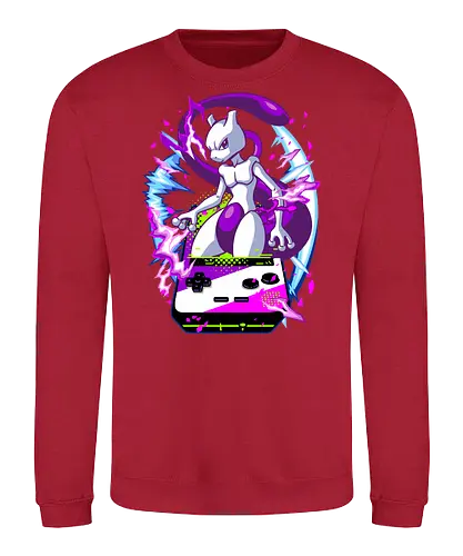 lucky gacha mewtwo - anime, manga, Pocket, mew, legend, cute, funny, game, videogame, retro, vintage, monster - Sweatshirt