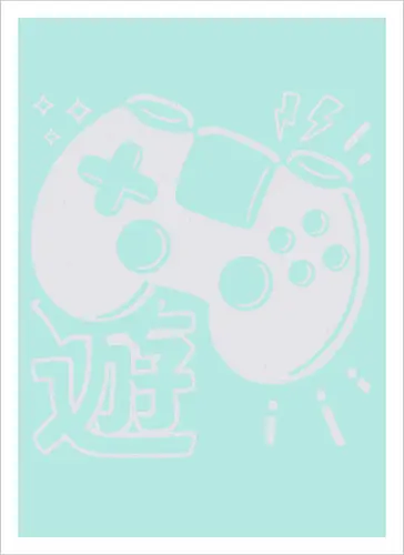 90s Gaming Controller Monochrome