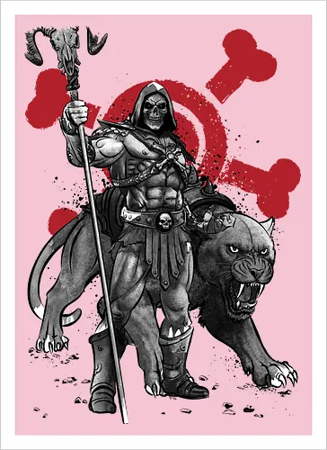 Evil lord of destruction and panther sumi e