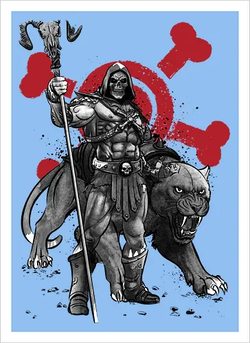 Evil lord of destruction and panther sumi e