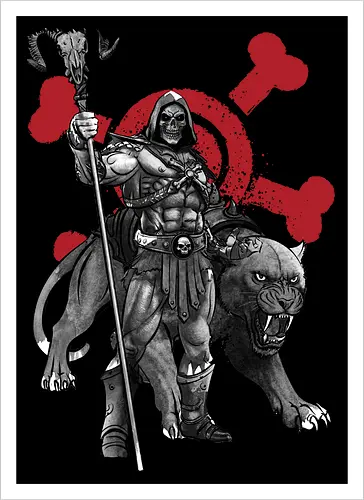 Evil lord of destruction and panther sumi e