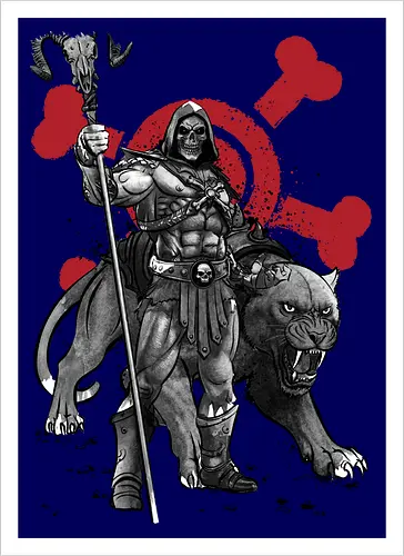 Evil lord of destruction and panther sumi e