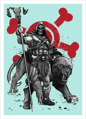 Evil lord of destruction and panther sumi e