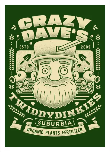 Crazy Dave Emblem Grunge