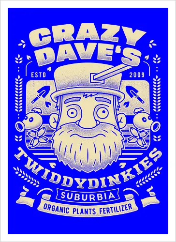 Crazy Dave Emblem Grunge